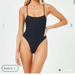 L*Space Black One Piece Swimsuit
